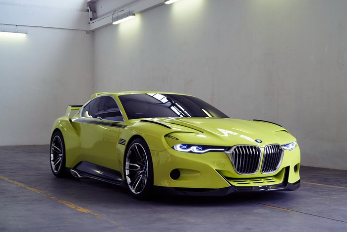 4K BMW 2015 CSL Hommage Yellow Concept Car