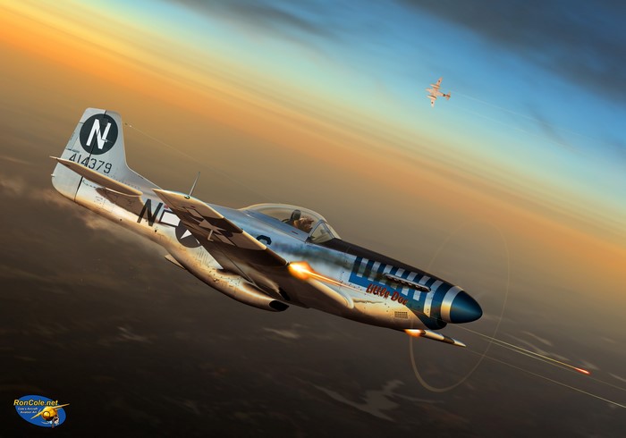 P-51D 'Little Doc' Fighter Airplane in Combat