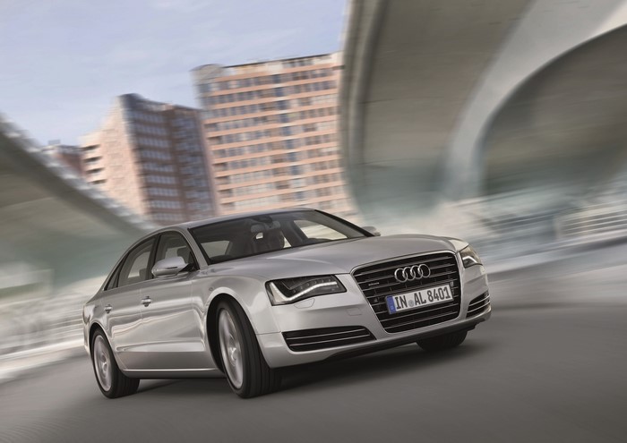 Audi A8L in motion