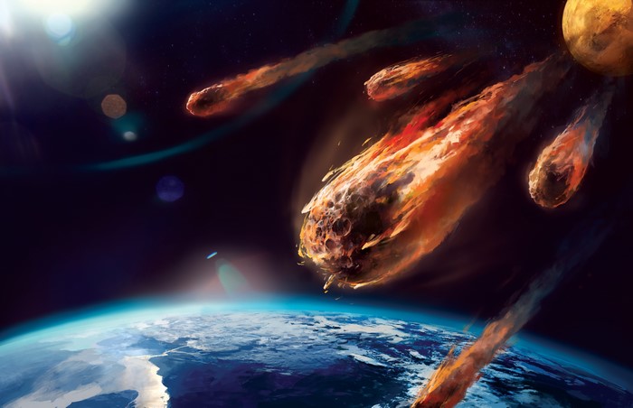 Meteors approaching Earth