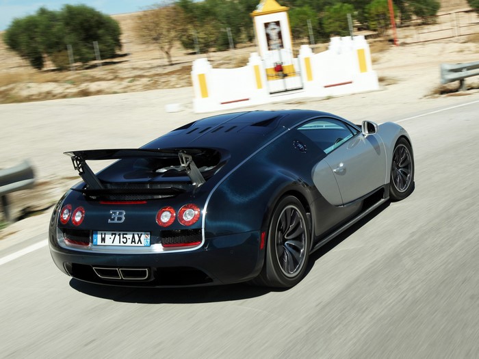 Bugatti Veyron 16.4 Super Sport on a Road