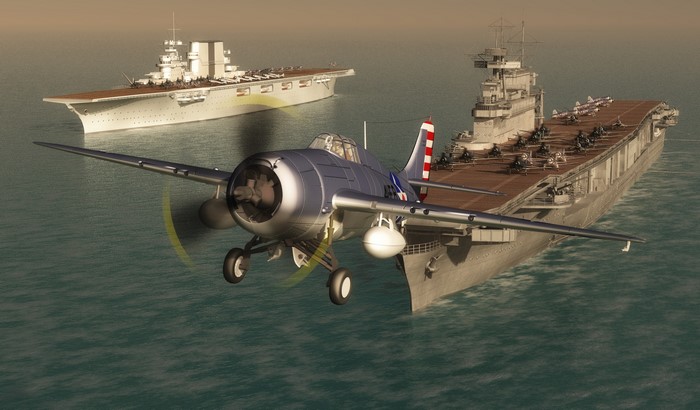 Fighter Airplane and Aircraft Carriers