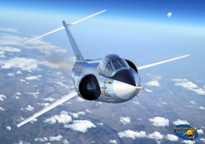 Lockheed F-104A Starfighter in flight