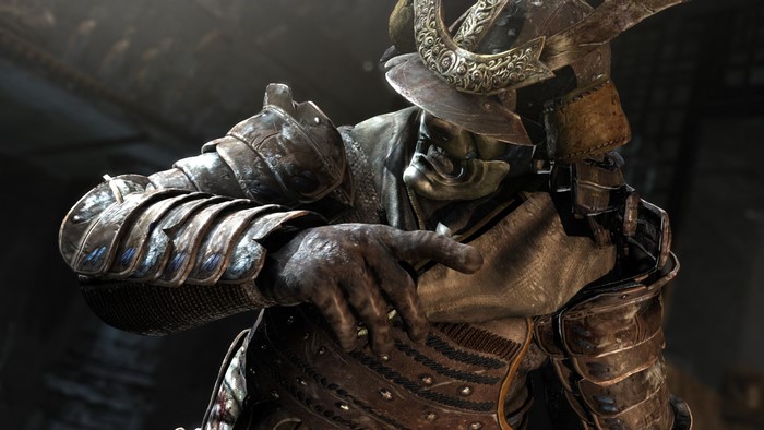 Samurai warrior in ornate armor