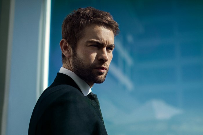 Chace Crawford wearing a suit and tie