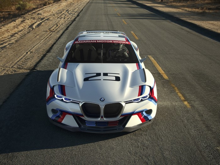 BMW CSL Hommage R concept car on a road