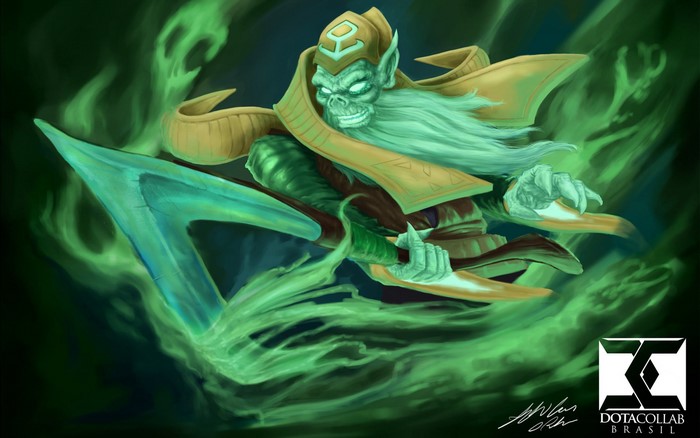 Necrophos from Dota 2 with a scythe
