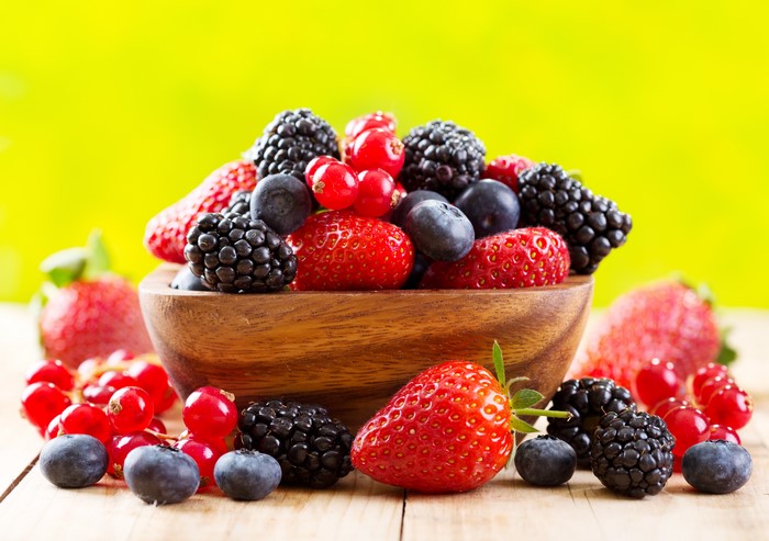 Bowl of Berries and Strawberries