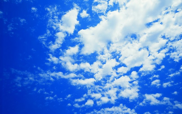 Blue sky with white clouds