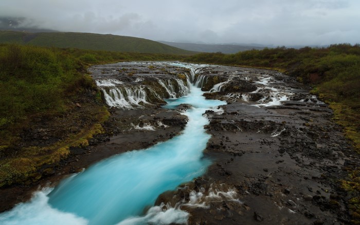 Bruarfoss Waterfall in Iceland