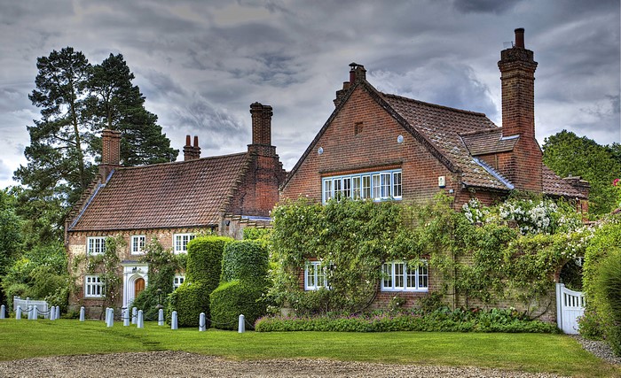 Brick house with garden in Heydon, England