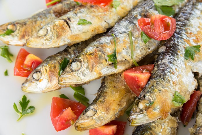 Fried Sardines with Tomatoes and Parsley