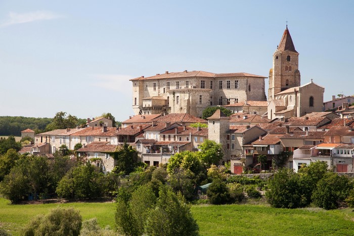 Lavardens, France: Castle and Church in Village