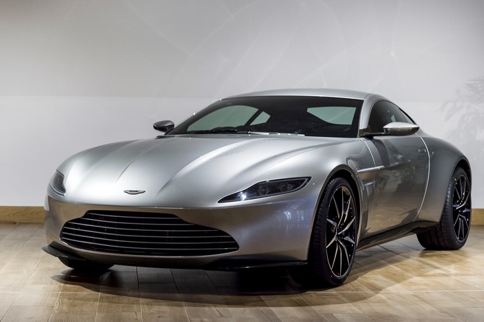 Silver Aston Martin DB10 Front View