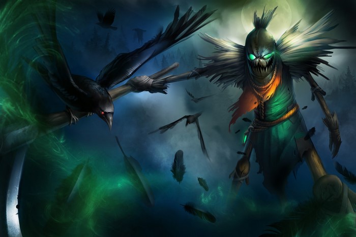 Fiddlesticks from League of Legends with Crows