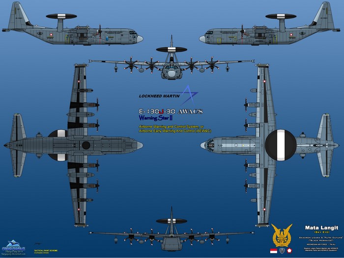 Lockheed E-130J-30 AWACS Warning Star II Indonesian Air Force