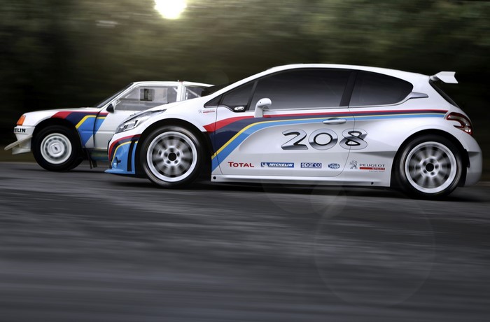 Peugeot 208 T16 Rally Cars in Motion