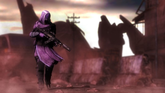 Tali Zorah from Mass Effect with a rifle