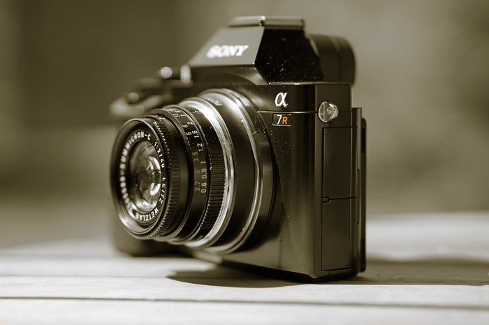 Sony Alpha 7R camera with Leitz lens