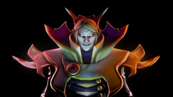 Invoker from DOTA 2 wearing ornate armor