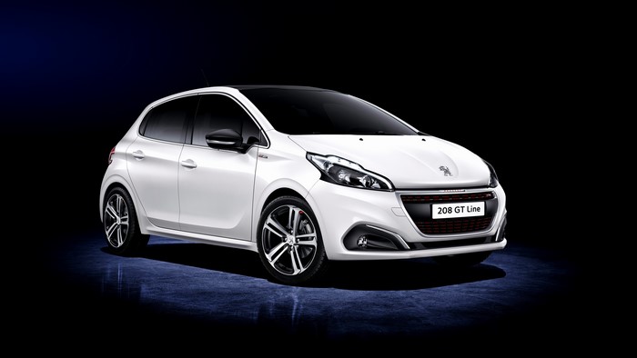 White Peugeot 208 GT Line