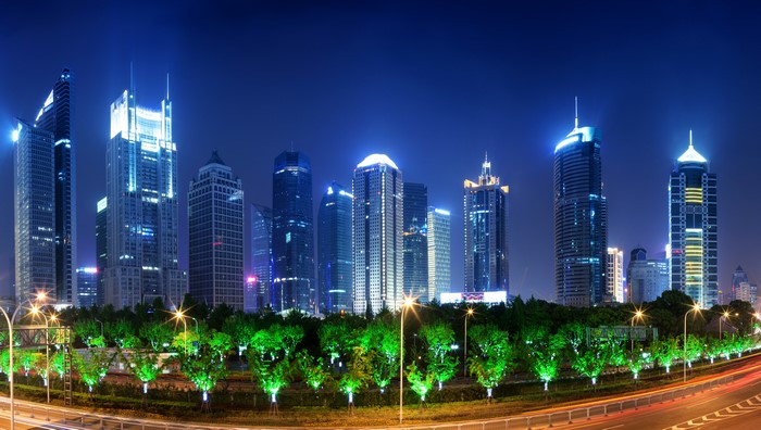 #785849 4K, 5K, Shanghai, China, Skyscrapers, Night, Street lights ...