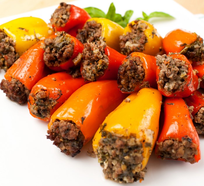 Stuffed Mini Bell Peppers with Meat