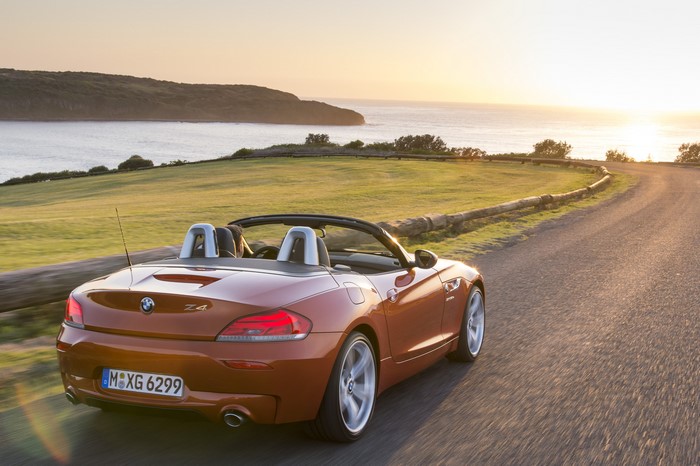 BMW Z4 Roadster 2014 on a coastal road