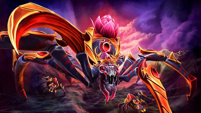 Broodmother from DOTA 2 with spiderlings