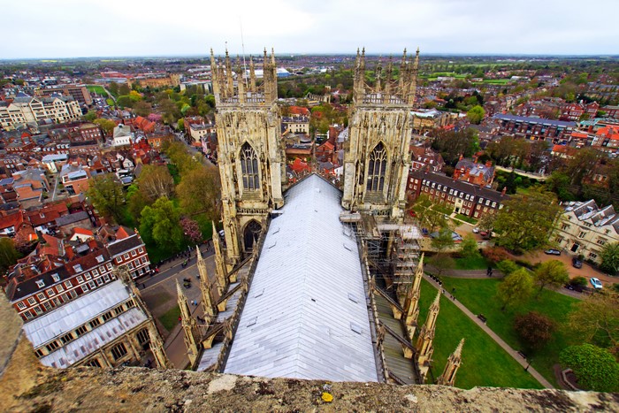 York Minster from above, United Kingdom