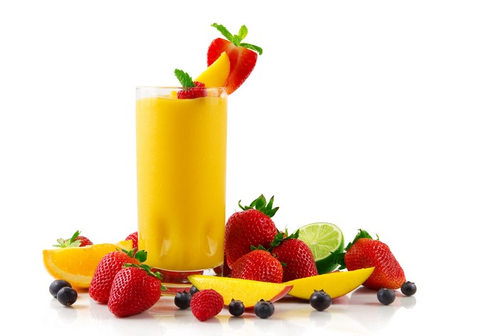 Mango Smoothie with Fresh Fruits