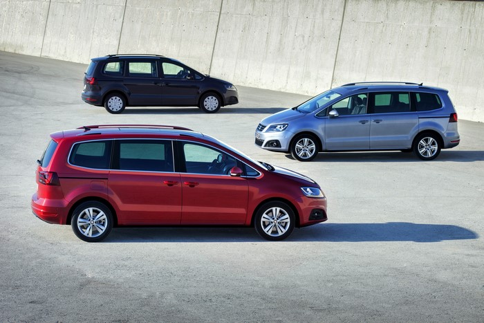 Three Seat Alhambra MPVs in a Parking Lot