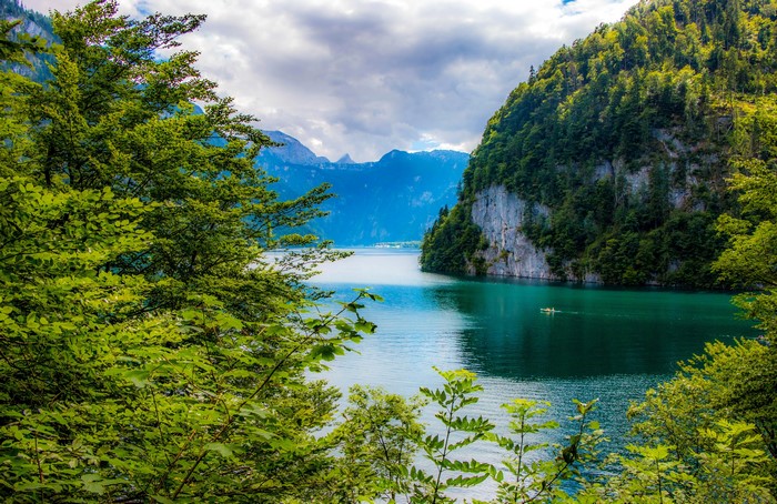 4K Konigssee Lake in Bavaria, Germany