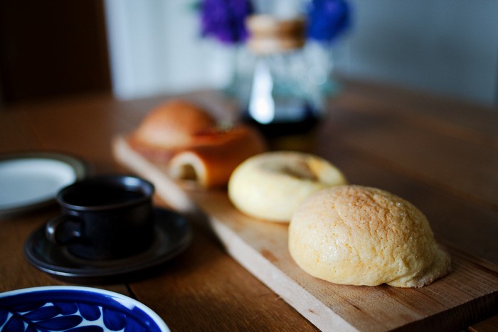 Pastries and Coffee on a Wooden Table