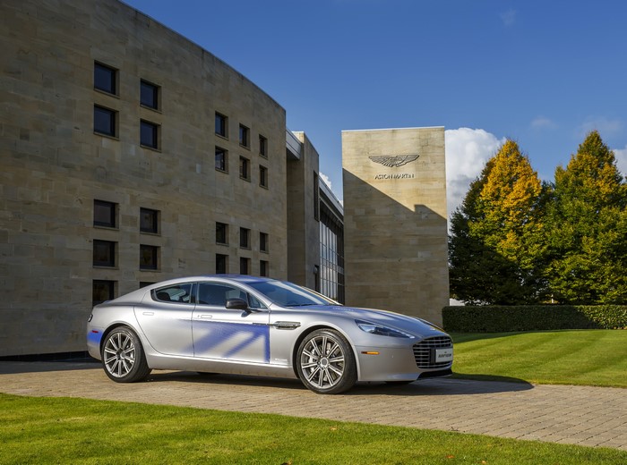 Aston Martin RapidE 2015 Silver Color Side