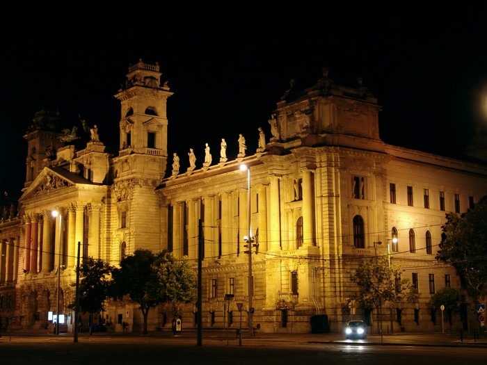Budapest Hungary Parliament Building at Night