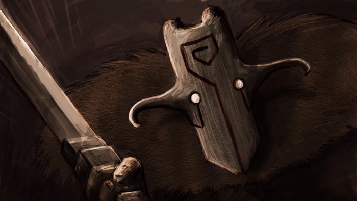 Juggernaut's Mask and Sword from DOTA 2