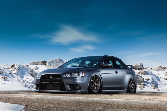 4K Mitsubishi Lancer Evolution X in Winter Landscape