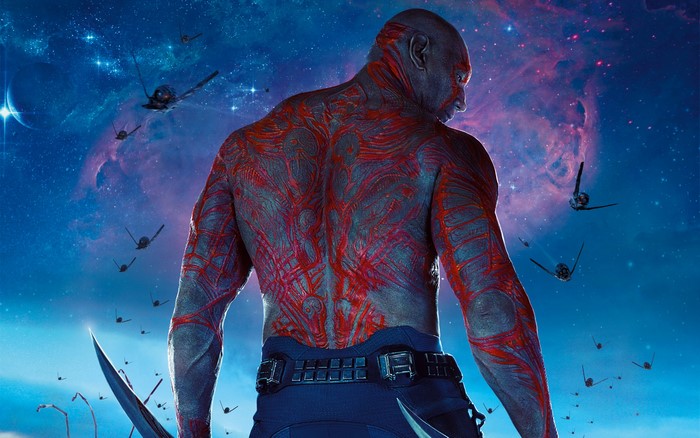 Drax the Destroyer from Guardians of the Galaxy in space