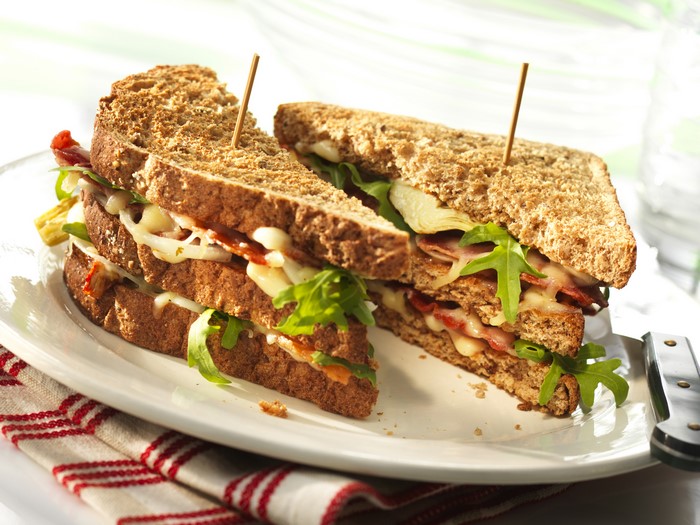Two sandwiches on a plate