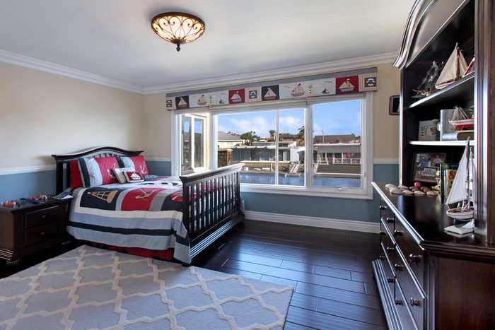 Nautical Themed Bedroom with Canal View