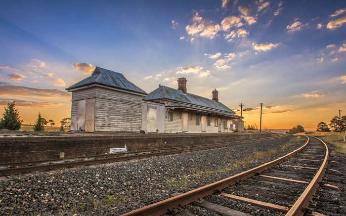 Vacant Raglan Railway Station, Australia