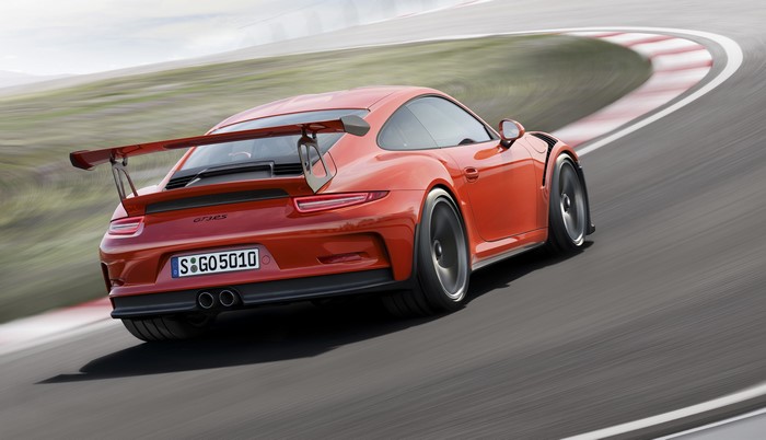 Porsche 911 GT3 RS 991 on a race track
