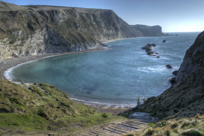 Sea coast with cliffs and a cove at Durdle Door