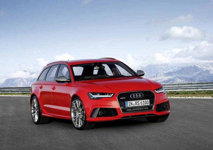 Red Audi RS 6 Avant performance Estate car