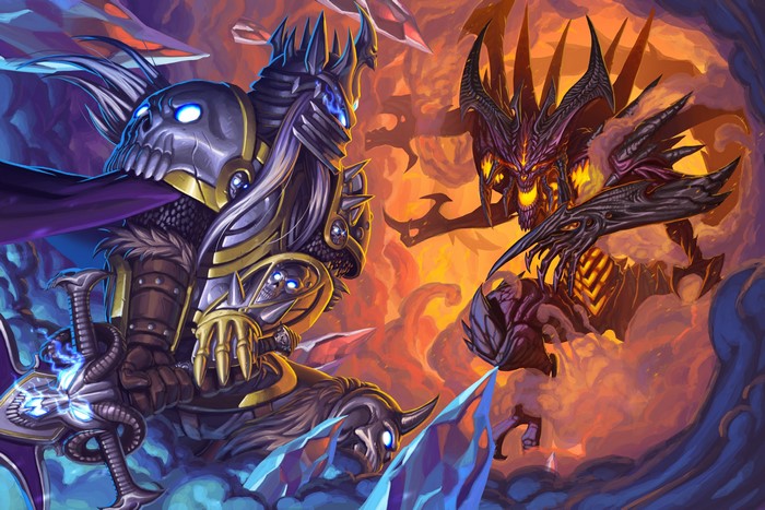 Arthas and Diablo from World of WarCraft and Heroes of the Storm