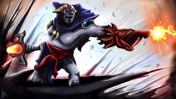 Lion from Dota 2 casting a spell