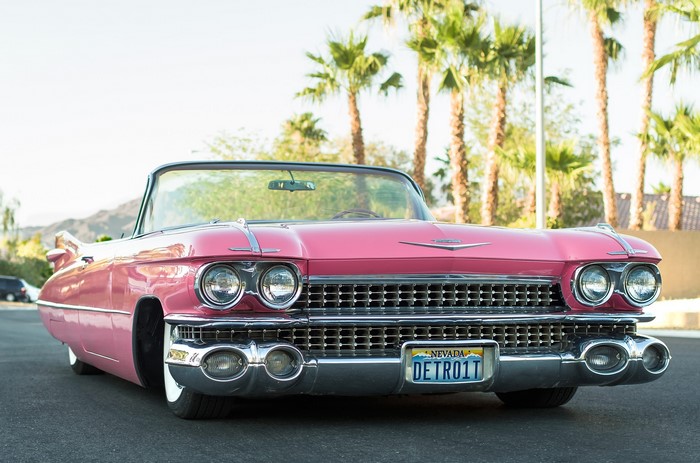 Pink 1959 Cadillac Convertible