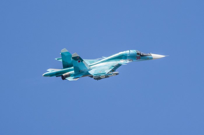 Sukhoi Su-34 fighter jet in flight