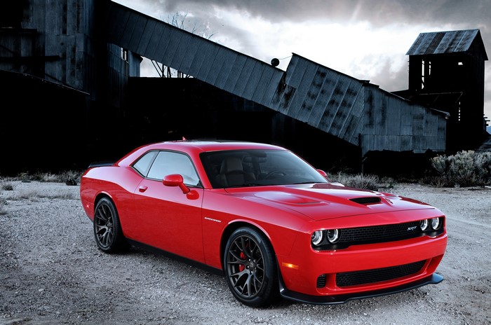 Red Dodge Challenger SRT Supercharged with HEMI